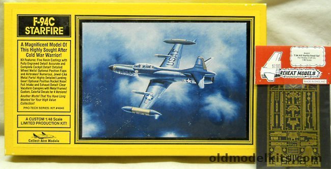 Collect-Aire 1/48 Lockheed F-94C Starfire with Reheat RH057 PE Detail Set, 4840 plastic model kit